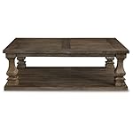 Signature Design by Ashley Johnelle Farmhouse Coffee Table with Weathered Gray Finish, Gray - Image 4