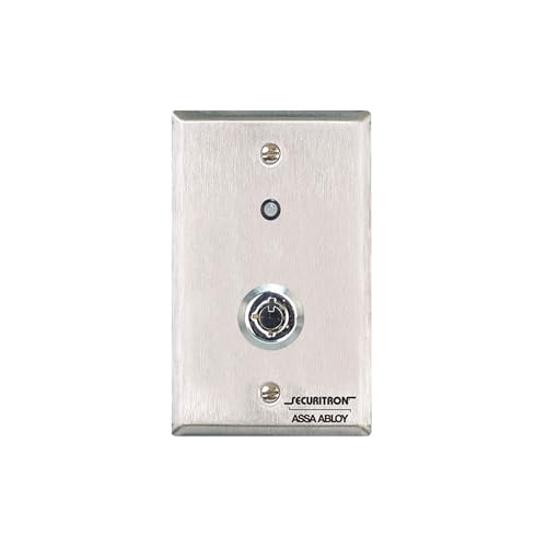 Securitron KP1 Tubular Keyswitch Momentary, SPDT, Single Gang