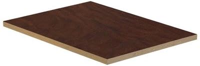 In-Line Flat Top Filler Size: 0.25" H x 15" W x 21" D, Color: Mahogany