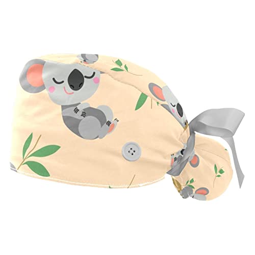 Chapeaux bouffants JDEZ en lot de 2 avec motifs d'ours koala mignons