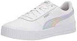 PUMA Women's Carina Sneaker, White Silver, 10