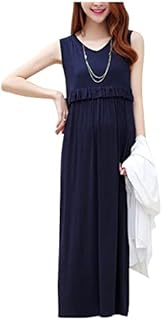 Women Nursing Dresses for Women Breastfeeding Gown Casual Loose Dress Ruffle Nightgown