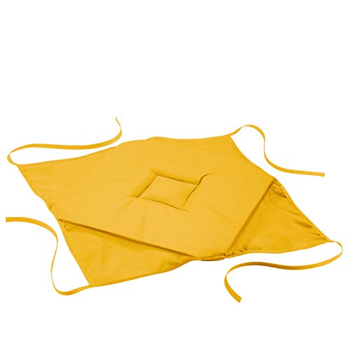 Douceur d'Intérieur, Galette 4 Rabats (40 x 40 x 3 cm) Essentiel Miel, Polyester Uni