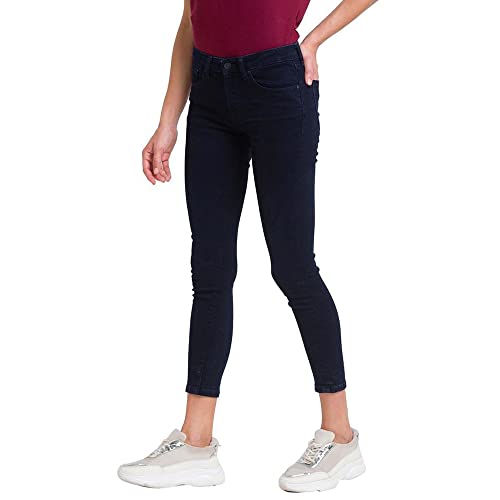 Image of Spykar Women's High Rise Clean Look Lycra Super Skinny Fit Jeans