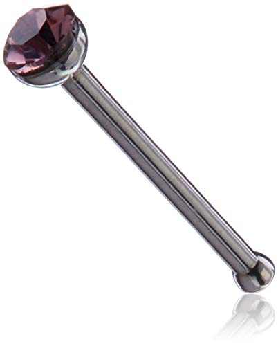 Tojwi Colorful Stainless Steel Rhinestone Nose Studs, 20 Pieces