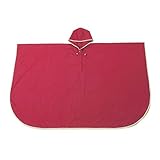 [リーベン] 傘屋さんが作った パイピング レインポンチョ 1600 テフロン加工 (エンジ)