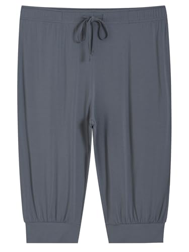 Latuza Men's Bamboo Viscose Capri Pajama Jogger Pants with Pockets3