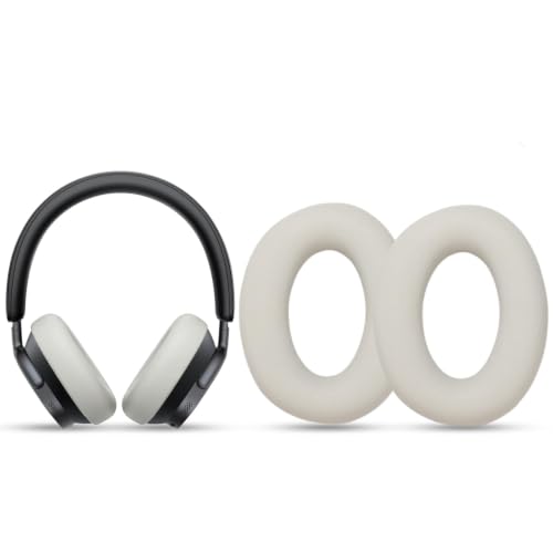 Cubiertas de sudor de silicona para auriculares Baseus Inspire XH1, protector de almohadillas lavable amigable con la piel, funda de cojín de oreja suave (blanco) miniatura 1