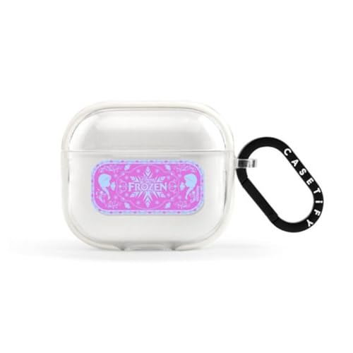 Coque AirPods 3 CASETiFY Flocon de neige Elsa transparente avec anneau