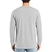 eoeioa Workout Shirts for Men Slim Fit Thermal Long Sleeve V Neck Tee Shirts Casual Loose Comfort Plain Fitted Cotton Workout Tshirts Oversized Lightweight Sweatshirts Mens Undershirts Light Gray