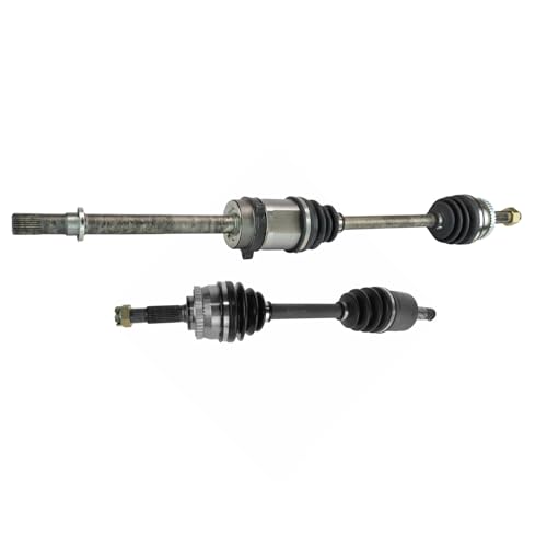 Image of TRQ Front Driver and Passenger Side CV Axle Assembly Set Neoprene Boots Moly Greased Compatible with 1998-2001 Nissan Altima Automatic Transmission