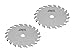 Skil Juego de 2 hojas de sierra (punta de metal duro, diámetro de 85 mm, portaherramientas de 10 mm de diámetro, para sierras circulares de mano), color gris