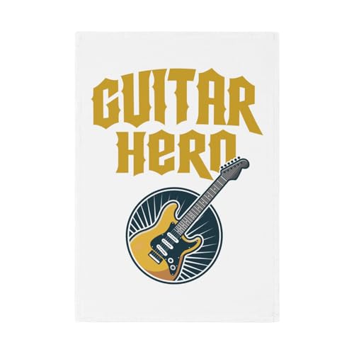 DECORATIVO E UTILE: Combina l'utile al piacevole. Con il design Guitar Hero Chitarra Music Rock, questo strofinaccio diventa un vero accessorio di decorazione che veste la tua cucina, pur rimanendo funzionale e assorbente per l'uso quotidiano.