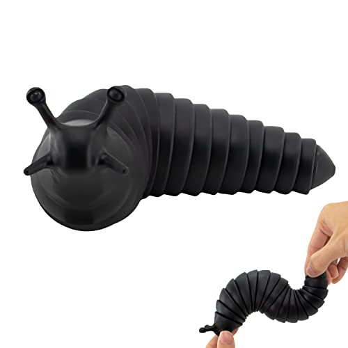 Zayin Fidget Slug Articulated Fidget Toy,Realistic Slug Insects Fidget Toy,Fun Crawling Sensory Toy Can Be Twisted Casually Pleasant Decompression Suitable Release Stress