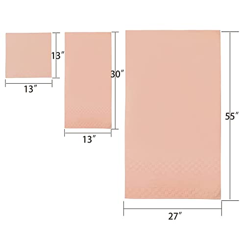Image of Sulfar 100% Combed Cotton, 6 Pcs Towel Set - 2 Bath Towels (70 x 140 cm), 2 Hand Towels (40 x 70 cm) and 2 Face (30 x 30 cm) (600 GSM, Pack of 6) Beige