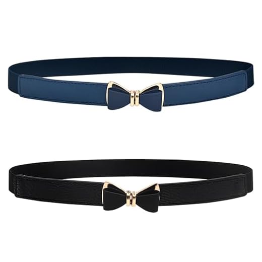 2 Piezas De Cinturón Delgado, Cinturón Elástico, Cinturón Arqueado, Accesorios De Ropa, Accesorios Simples Y Versátiles (Negro, Azul Oscuro).