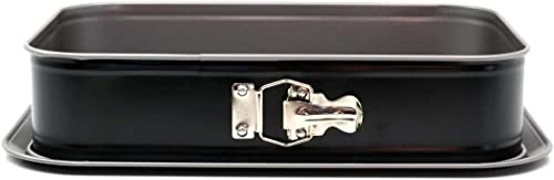 Meshka Springform Pan Rectangle Cake Pan Leakproof Cake Pan Bakeware Rectangle Non-Stick Baking Pan Mold Leakproof Removable Bottom (Black) #TOP2