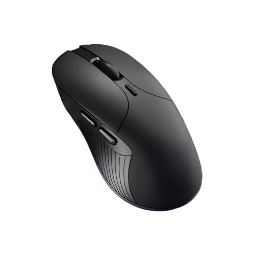 YARUIKE Mouse com Fio Silencioso Ergonômico para Escritório e Gamer, Mouse USB com 6 Botões, Design Antiderrapante, Compatível com Notebook e PC (Preto)