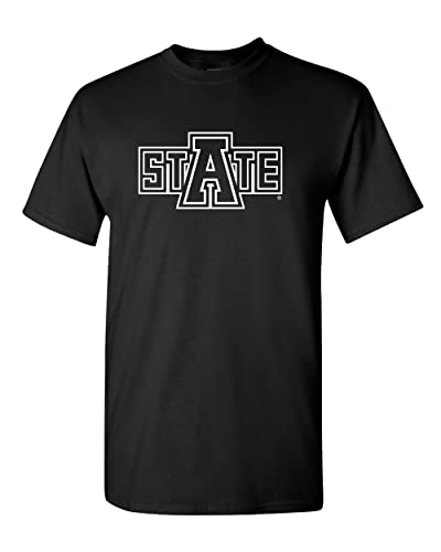 Arkansas State University State Unisex Short Sleeve T-Shirt (Black, X-Large) - ASU Red Wolves Apparel