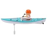 Drfeify Juguete de Barco con Control Remoto, Juguete de Barco de Kayak RC de Plástico 2,4G para Niños de 6 Años en Adelante (Cian)