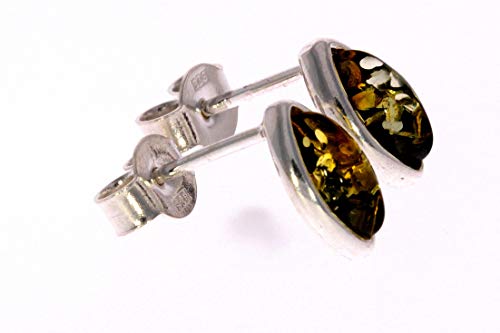 Orecchini ovali a goccia in argento Sterling con