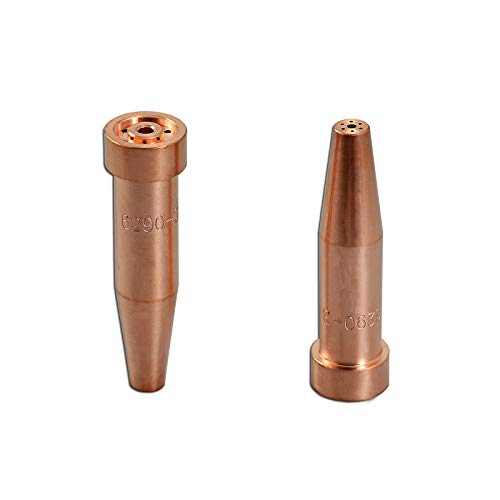RIVERWELD Acetylene Cutting Tips 6290 Size 3 & 6290-3 for Oxygen Oxy Oxyfuel Cutter Torch Made of Copper Pack of 2