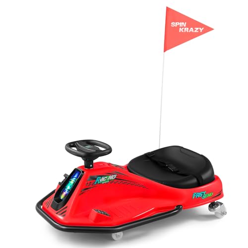 360 Degrees Rotating Ride On Drift Car and 2 Replacement Universal Wheels