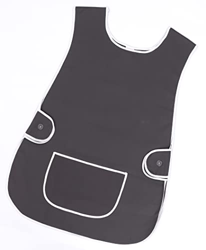 LINEN CLOSET Womens Tabards with Pockets for Men Ladies Cleaning Catering Chef Kitchen Aprons Unisex Hygea Tabard Apron Work Tabards - Image 2
