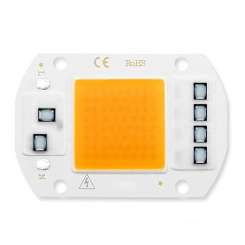 Luopan�̉����Ɩ�, 1�p�b�N�ADIY LED COB�`�b�v�_�C�I�[�hAC110V 10W/20W/30W/50W�A�t���X�y�N�g�������A�����C�g�X�}�[�gIC�h���C�o�[�s�v(Warm White,110V 20w)