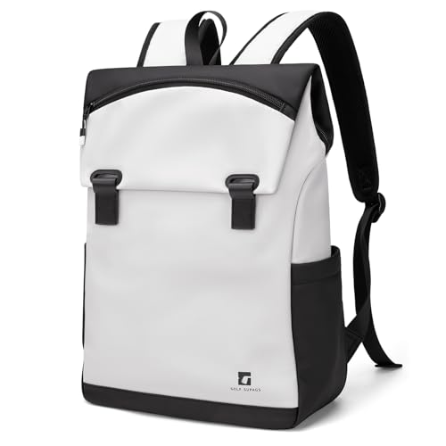 GOLF SUPAGS Laptop Backpack 16 Inch Notebook Travel Casual Daypacks Work Bag for University College Business (Black & White)