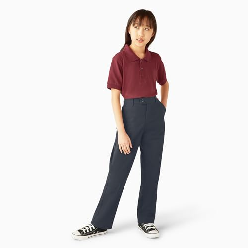 Image of Dickies Kids Girls 7-16 Stretch Slim Straight Pant, Dark Navy, 12