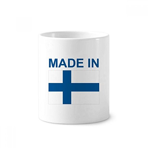 Tasse en céramique blanche et pot à stylos motif Finlande pour votre bureau chic