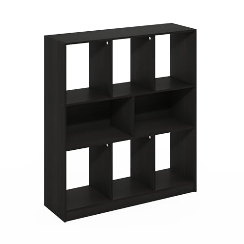 Image of Furinno DALY Book Shelf, 8-Cube Bookshelf, Horizontal Cube Storage Organizer Bookcase, 10.9 x 35.4 x 39.4, for Living Room, Bedroom, Home Office, Espresso