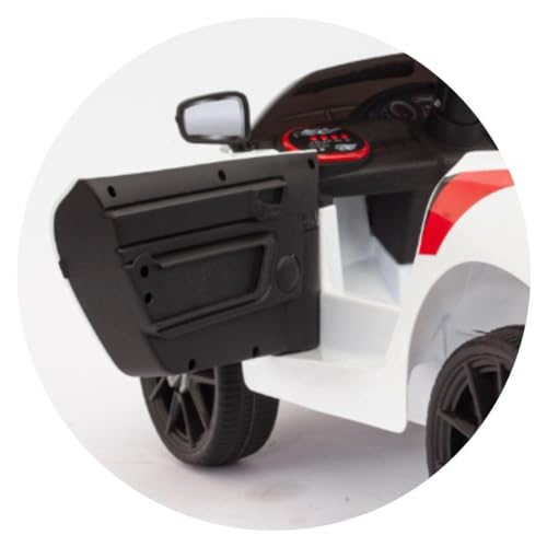 Carro Elétrico Infantil Branco Motorizado com Controle Remoto Luz e Som Bang Toys
