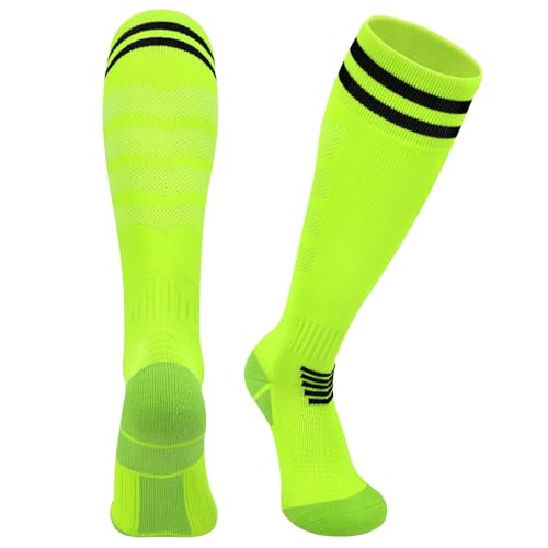 Kids Soccer Socks Youth Boys Lime Green Baseball Socks