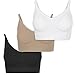 UnsichtBra Damen 3er Set Bügelloser Bustier BH mit Polstern | Mehrpack Spaghettiträger Bralette | Frauen Stretch Unterwäsche Basic Top Büstier (t_swh)(M)