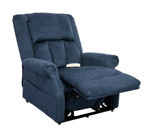 Sillón Heavy Duty azul con calefacción y masaje miniatura 3