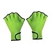 Aosekaa Webbed Swimming Gloves Fingerless Gloves Easy to Use Adjustable Waterproof Diving Gloves for Diving Surfing Pool Exercise, Green, L