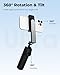 Viozon Aluminum Alloy Wireless Selfie Stick, Lightweight Extendable Pocket-Size Phone Stick with Remote, Compact Travel Selfie Stick Compatible with 4–7