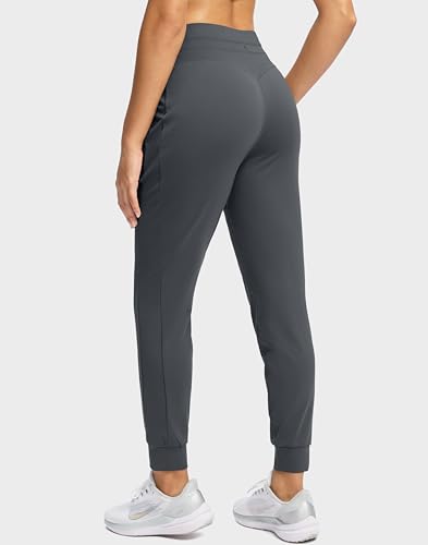 Image of Soothfeel Womens Joggers with Zipper Pockets High Waisted Sweatpants Athletic Leggings Pants for Workout Running Yoga