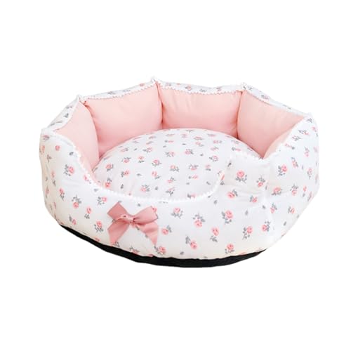 Dovishire Hundebett, waschbares Katzenbett, Anti- Angst, weiches Plüsch- Haustierkissenbett für Hunde und Katzen, für Kätzchen und Welpen, Chihuahua, Teddy (mittelgroß)