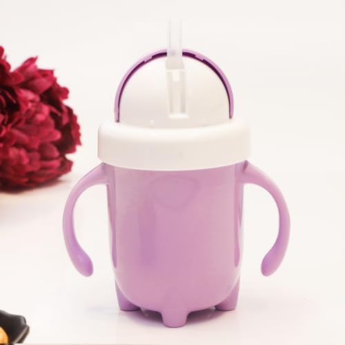 Image of Baby Stainless Steel Sipper Cup 300ml with Handles | BPA Free | Leak Proof Toddler Training Cup | Food Grade Steel Inner | Spill Resistant | 6+ Months (Multicolor)