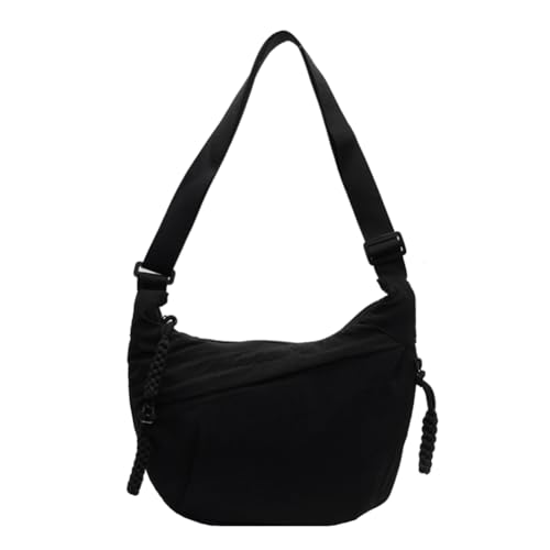JUCHRZEY Crossbody Moon Bag Halbmond Umhängetasche Groß Bauchtasche Crossbag Damen Half Moon Bag Slouchy Bag Stylische Umhängetasche mit verstellbarem Gurt
