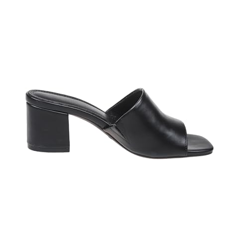 Women's Heeled Sandals Square Open Toe comfortable Heeled Mules Chunky Block Low Heel On Slides3