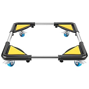 DOZAWA Telescopic Furniture Dolly with 4 Locking Wheels,Washing Machine Stand Refrigerator Base Moving Cart,Size…