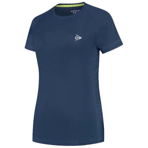 T-Shirt de Tennis Fille Dunlop Club Maillot Noir Confortable