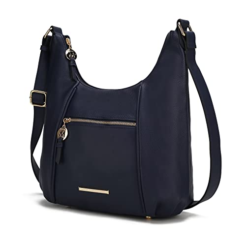 Image of MKF Collection Crossbody Bag for Women - PU Leather Hobo Handbag - Designer Side Messenger Purse, Shoulder Crossover