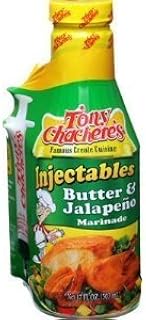Tony Chachere Injectable Marinades with Injector, 17 Ounce (Pack of 6)
