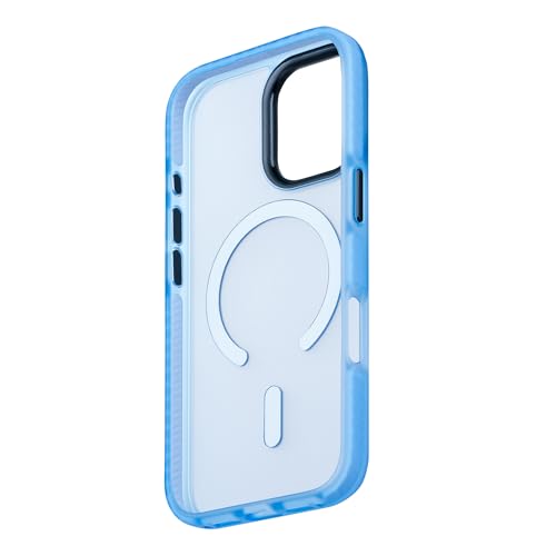 Image of TEKNE Armour Matte Dual-Layer Slim Protective Back Case with Shock-Resistant Design, Magnetic Wireless Charging Support, Blue - Compatible with iPhone 17