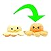Stimmungs Oktopus, Krake, Wendekrake, Plüschtier, Social Media, Niedliches Oktopus Plüschtier zum Wenden, Neuster Trend 2021, Reversible Octopus Plüschtier, Flip Plüsch, Geburt, Orange-Gelb